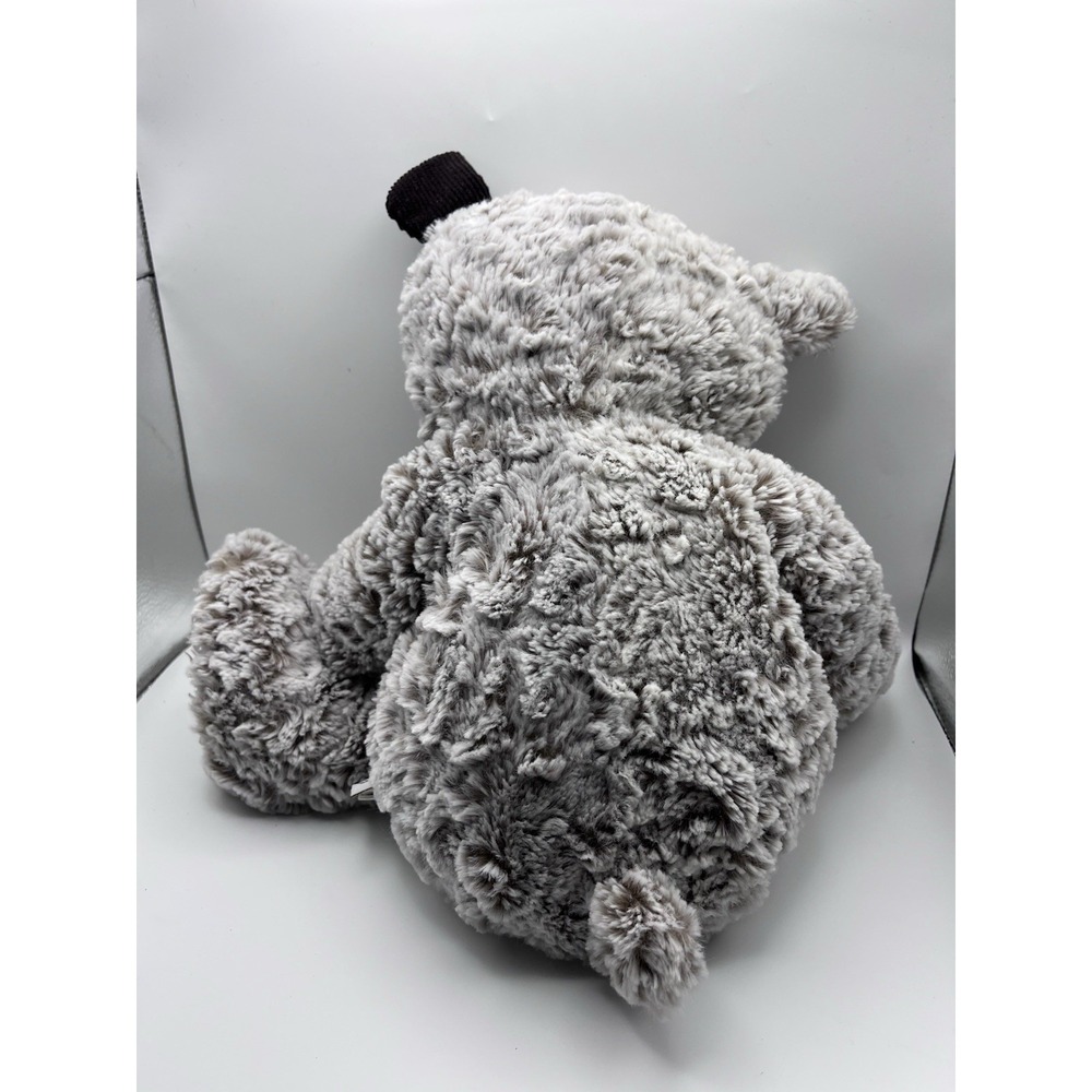 DEMDACO Giving Collection Plush Bear 12 Inch Gray Stuffed Animal Mismatched Ears - Picture 5 of 14